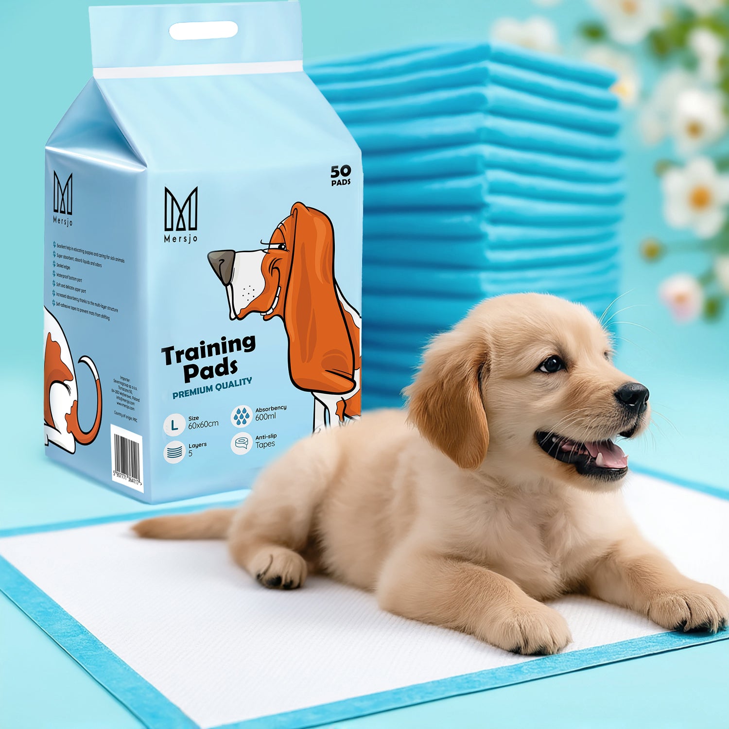 Hygienische Unterlagen für Tiere L 60x60 (100 Stk.)