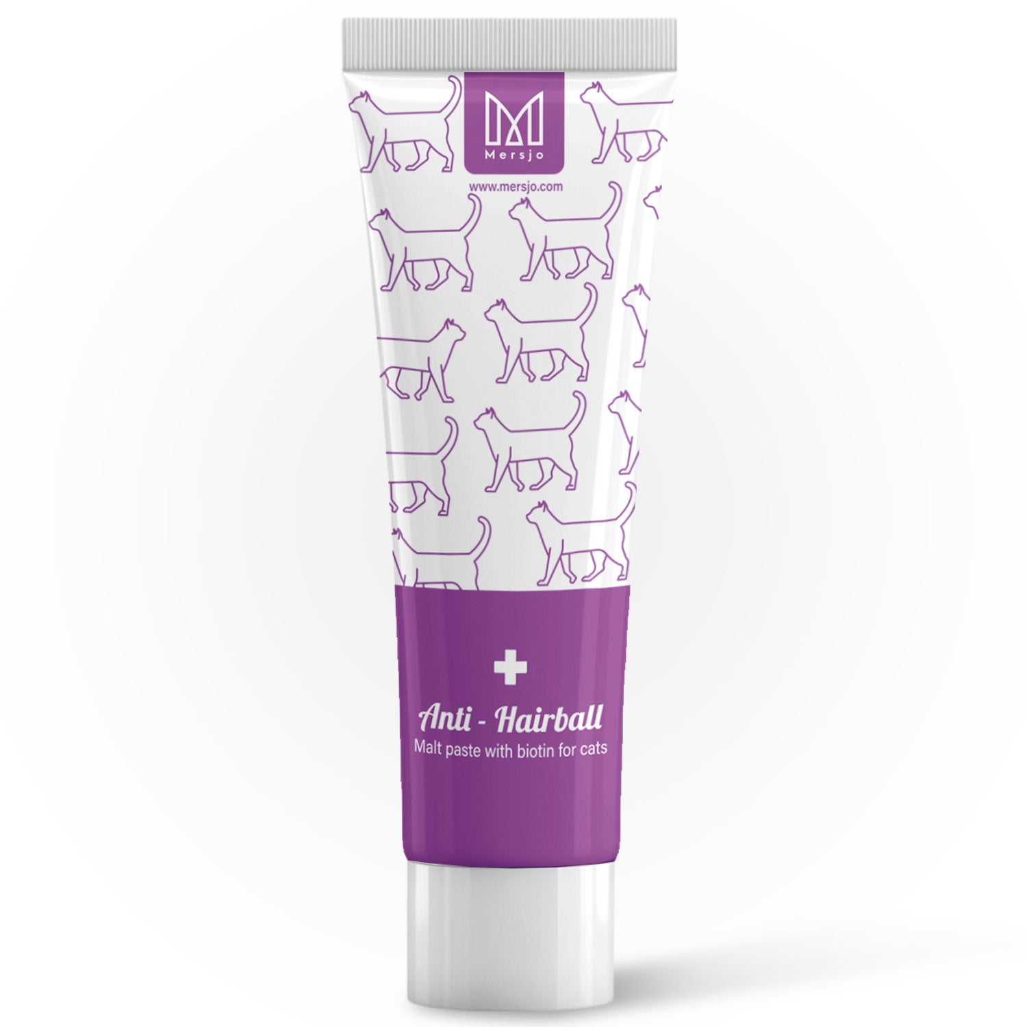 Anti-Haarball-Paste für Katzen mit Biotin, Nahrungsergänzungsmittel Mersjo Anti-Hairball 100g