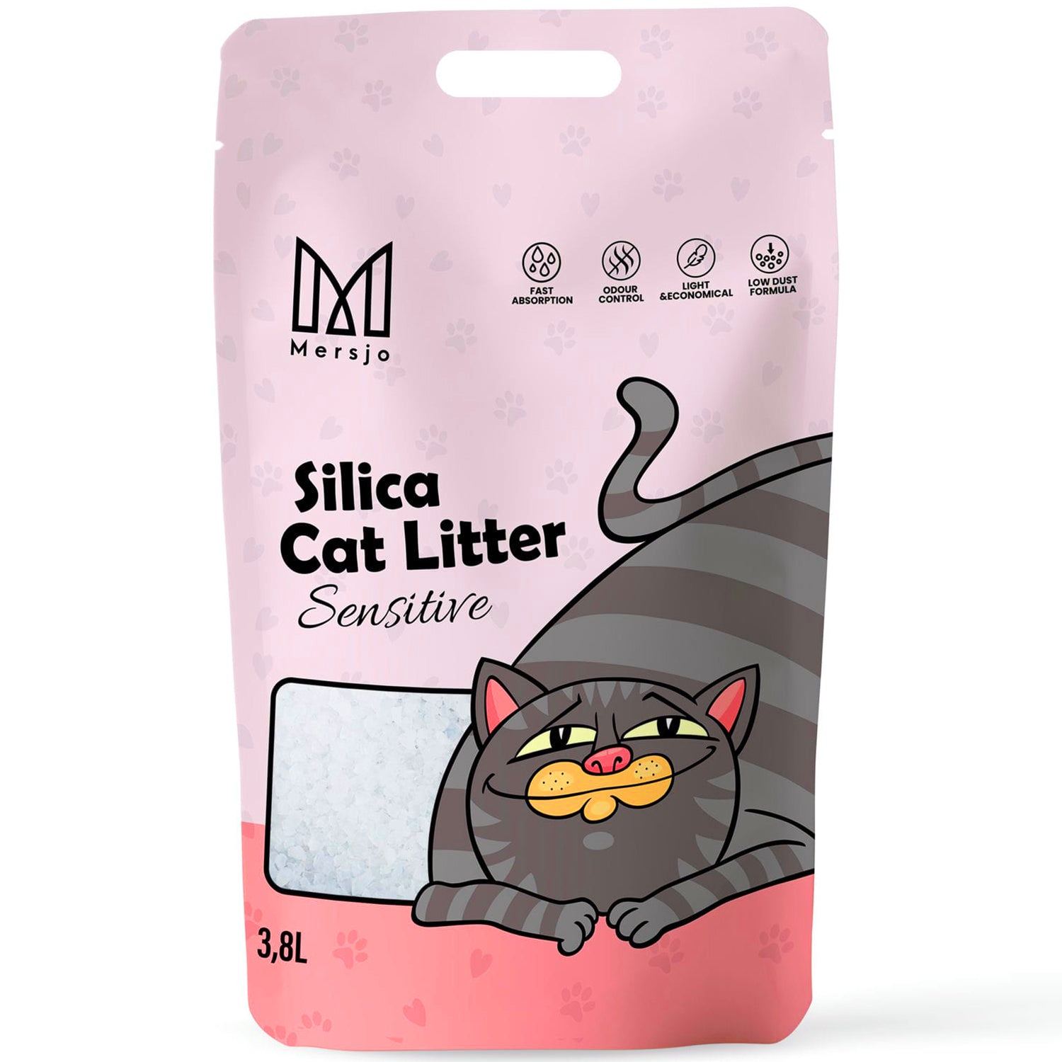 Silikon-Katzenstreu Mersjo Sensitive 5x3,8L