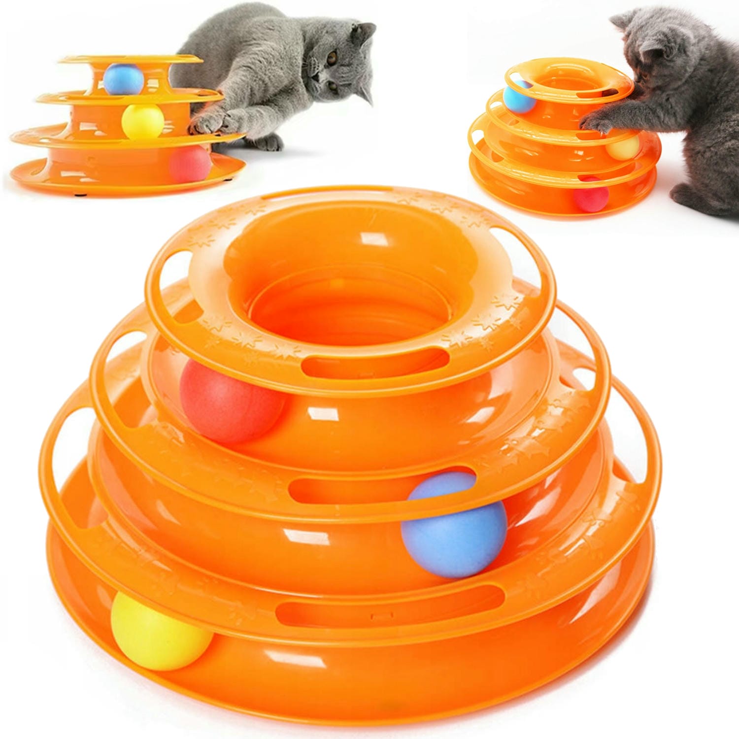 Katzenspielzeug Kugelbahn