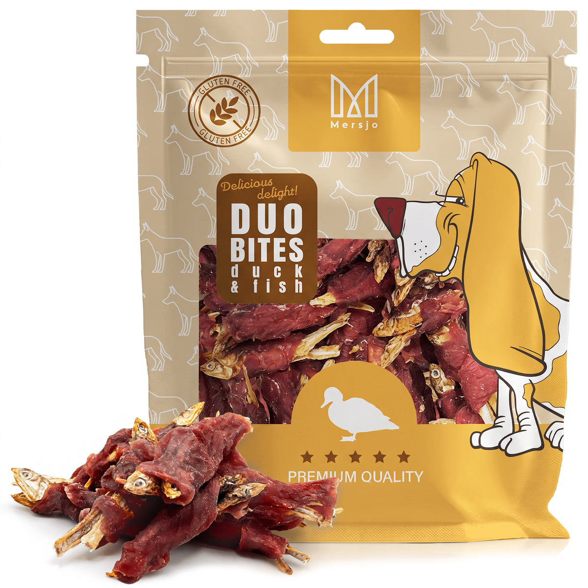 Hundesnack Geschmacksduo - Ente mit Fisch Mersjo 300g