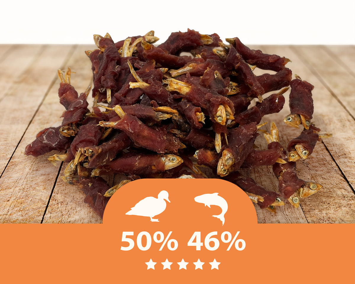Pamlsek pro psy Duo chutí - kachna s rybkou Mersjo 300g