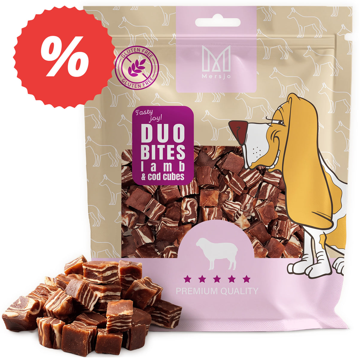 Hundesnack Geschmacksduo - Lamm mit Dorsch Mersjo 300g