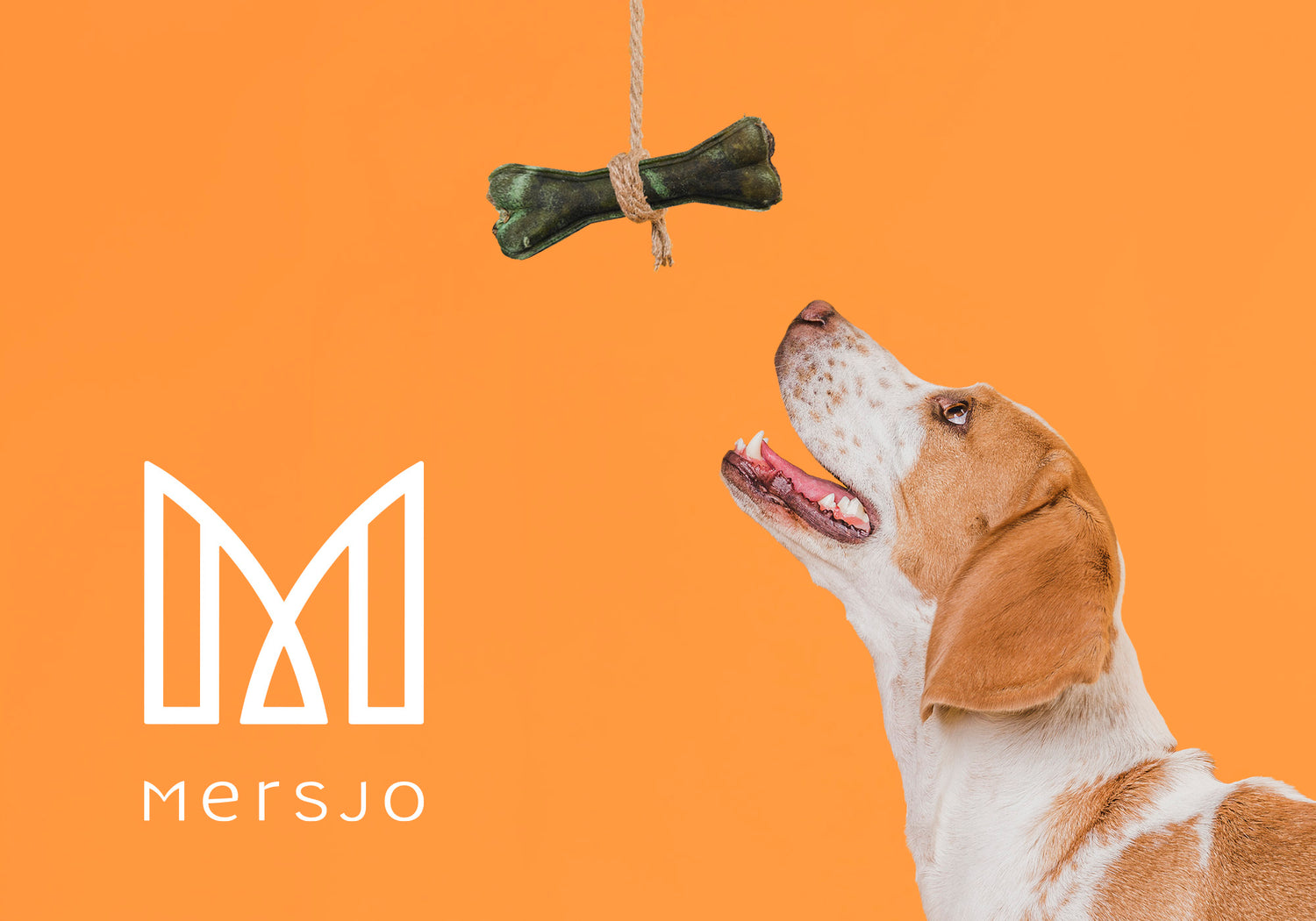 MERSJO Kausnack-Knochen mit Wachtel für Hunde 13,5 cm – frischer Atem