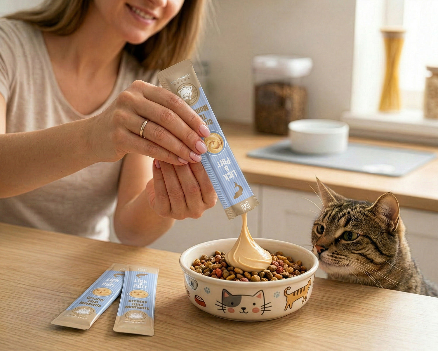 Pamlsek pro kočky - Lick & Purr: Creamy Tuna Moments Mersjo 60g