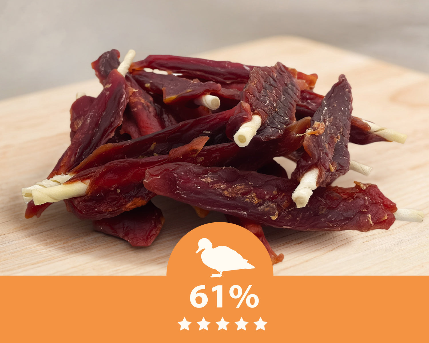 Dog treat - Rawhide sticks with duck breast fillet Mersjo 500g