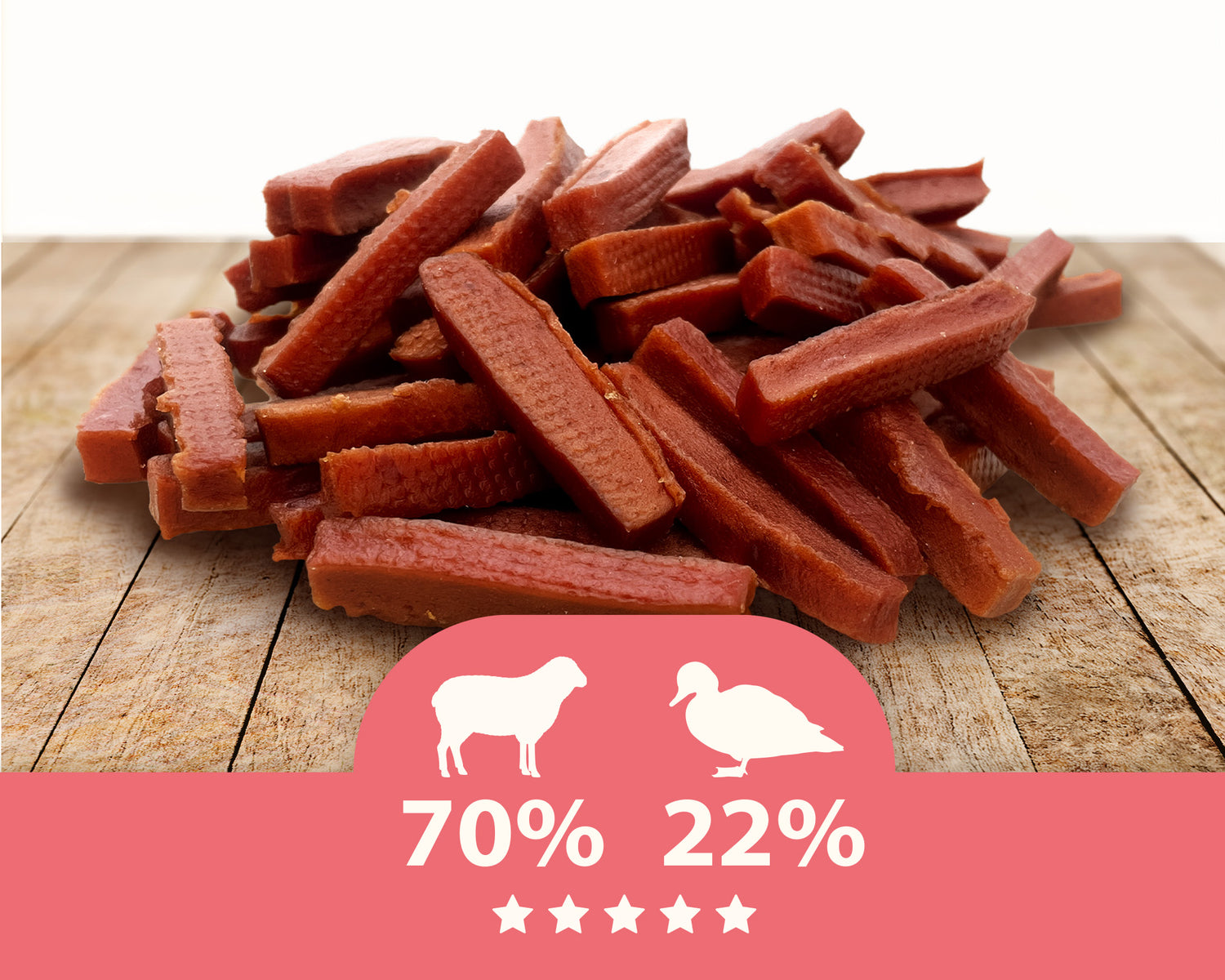 Hundesnack - Weiche Lammstreifen Mersjo 200g