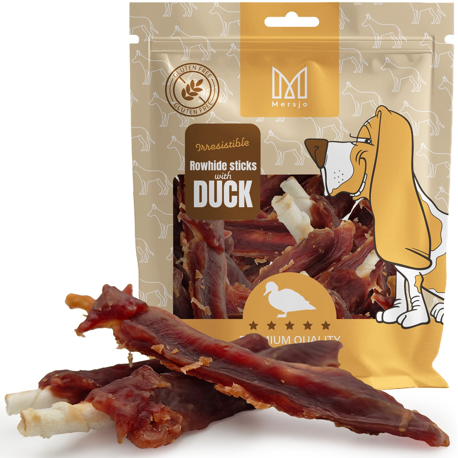 Sticks mit Entenbrustfilet, natürlicher Hundesnack, Mersjo, 500g