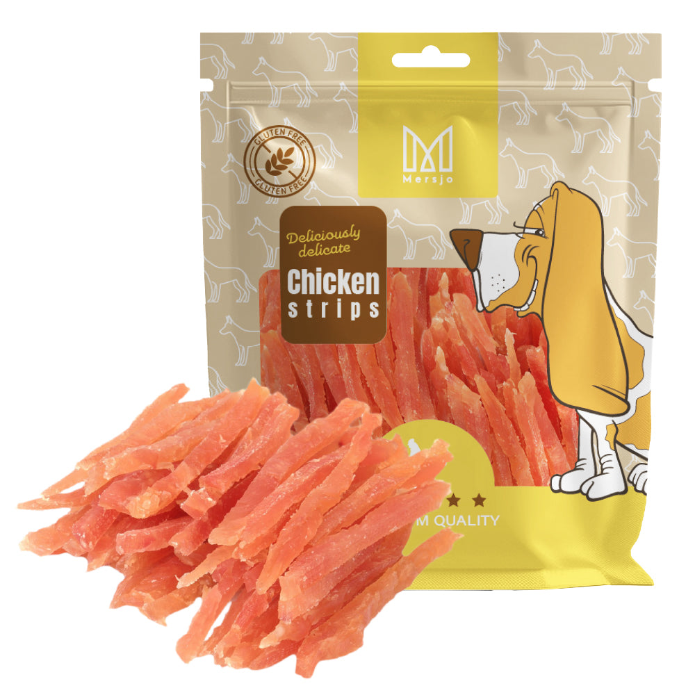 Hundesnack - Weiche Hähnchenstreifen Mersjo 500g