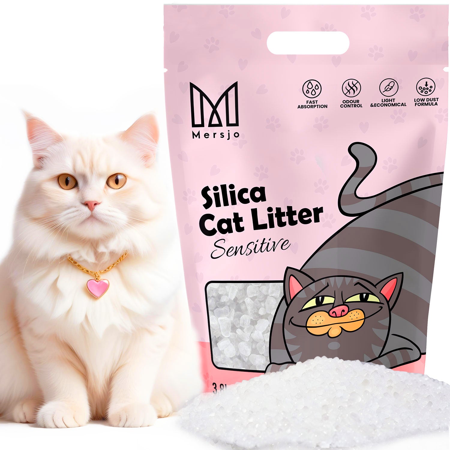 Silikon-Katzenstreu Mersjo Sensitive 3,8L